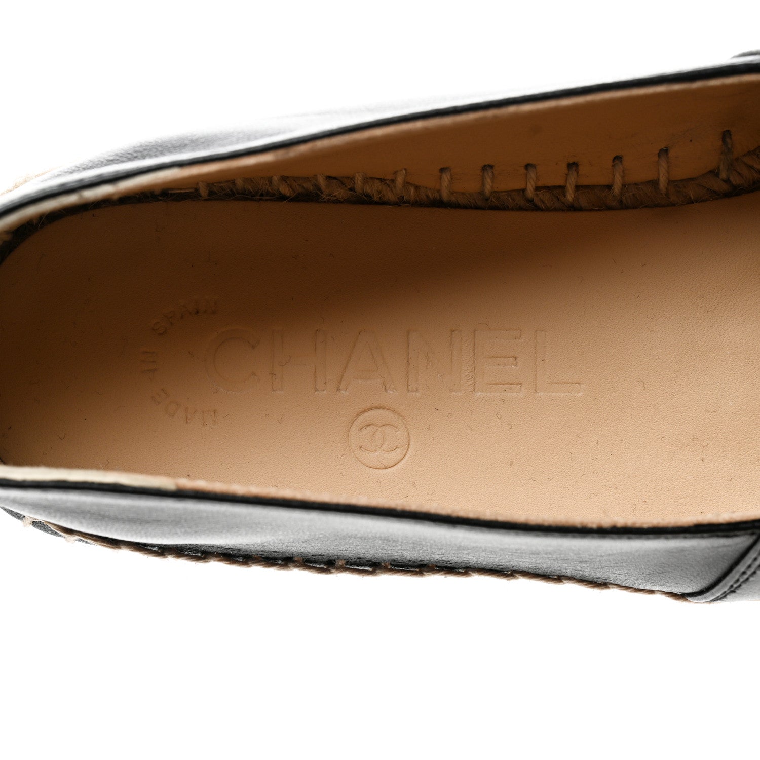 Chanel Lambskin CC Espadrilles 37 Black 7 of 8