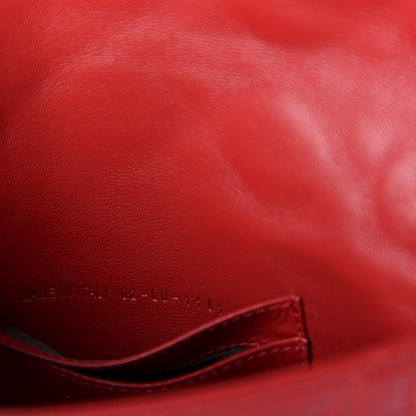 Christian Dior Lambskin Cannage Lady Dior Pochette Red 9 of 10