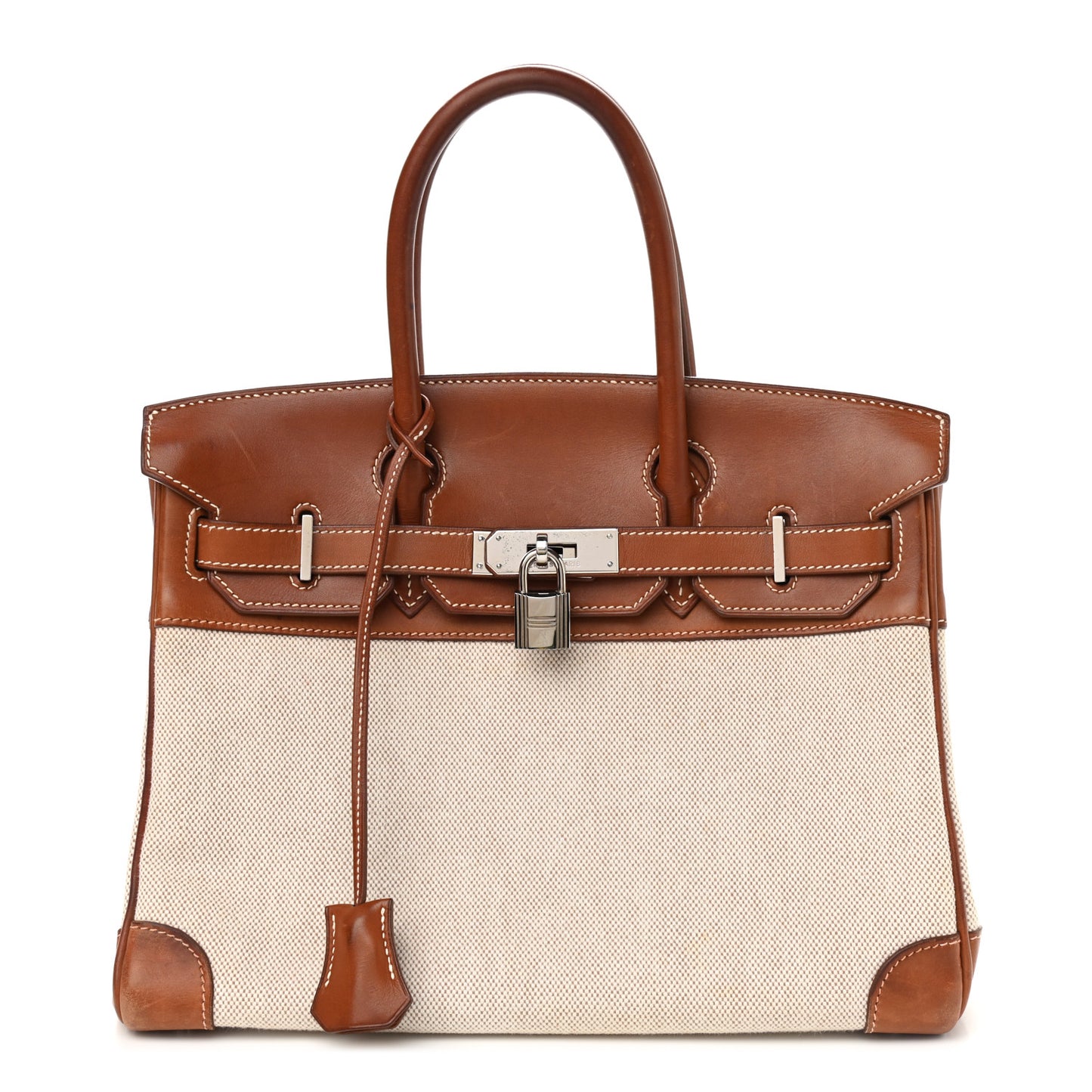 Toile Barenia Birkin 30 Fauve