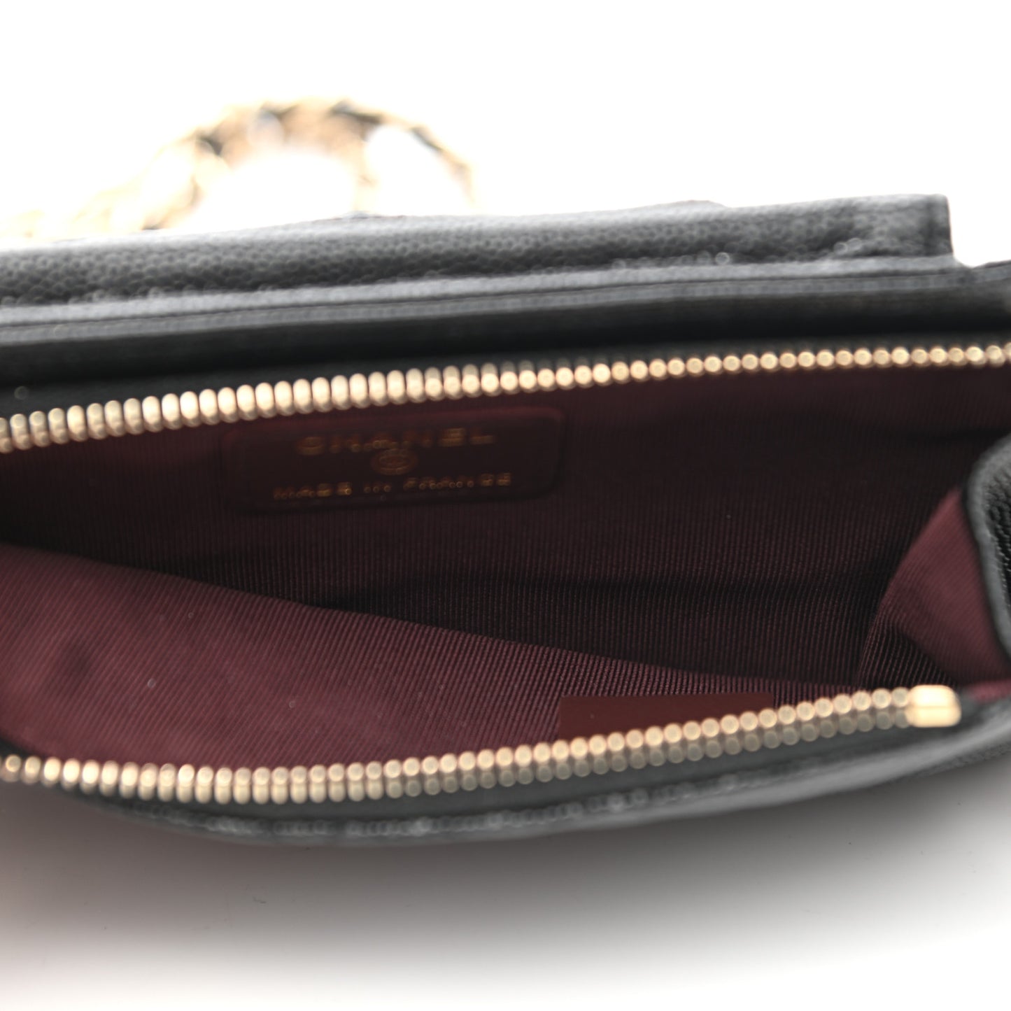 Caviar Quilted CC Phone Holder Black
