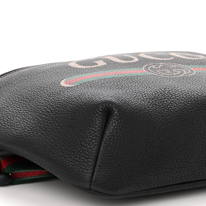 Gucci Grained Calfskin Logo Belt Bag Black 8 of 9