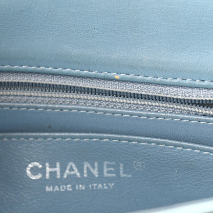Chanel Patent Calfskin Quilted Mini Rectangular Flap Light Blue 13 of 16