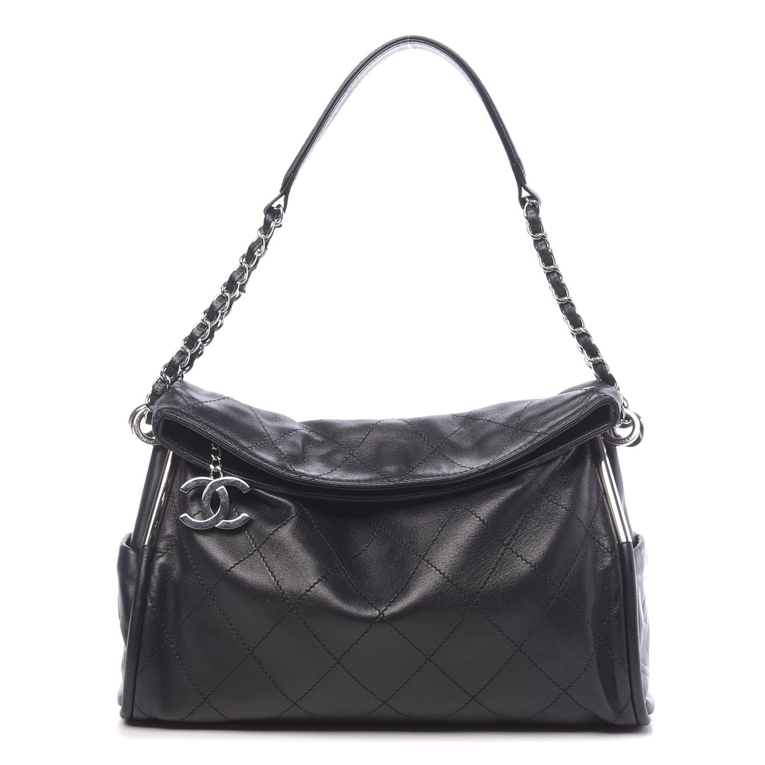 Chanel Lambskin Stitched Medium Ultimate Soft Tote Black 1 of 11