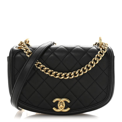 Chanel Calfskin Quilted Small Underline Flap Black 1 of 12