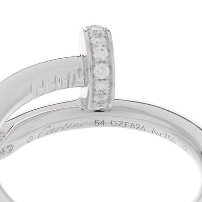 Cartier 18K White Gold Diamond Juste Un Clou Ring 54 7 4 of 5