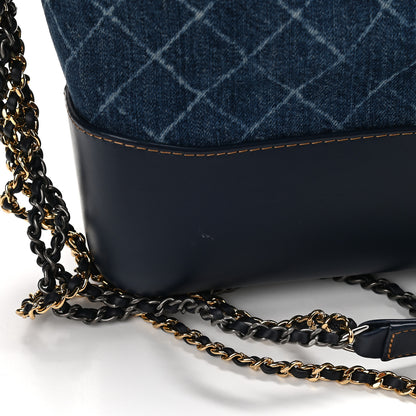 Chanel Denim Calfskin Medium Gabrielle Hobo Blue 11 of 14