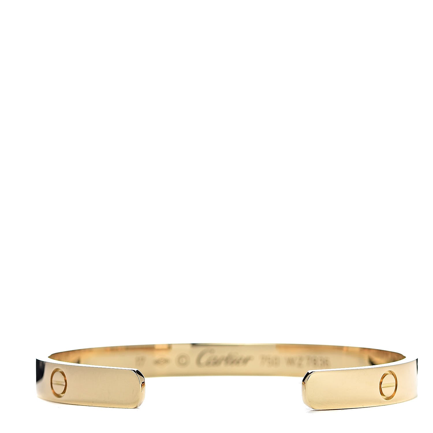 Cartier 18K Yellow Gold LOVE Cuff Bracelet 17 3 of 5
