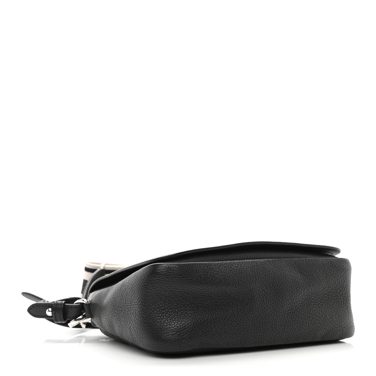 Vitello Daino Soft Flap Crossbody Black