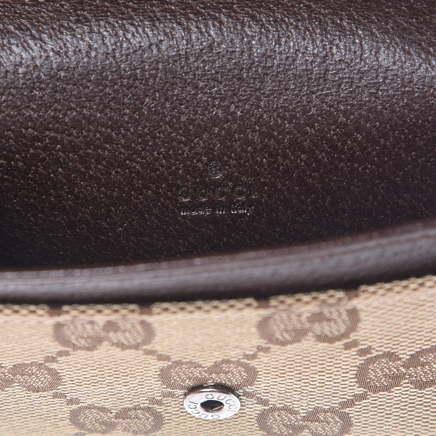 GG Monogram Card CaseFlap Wallet Dark Brown