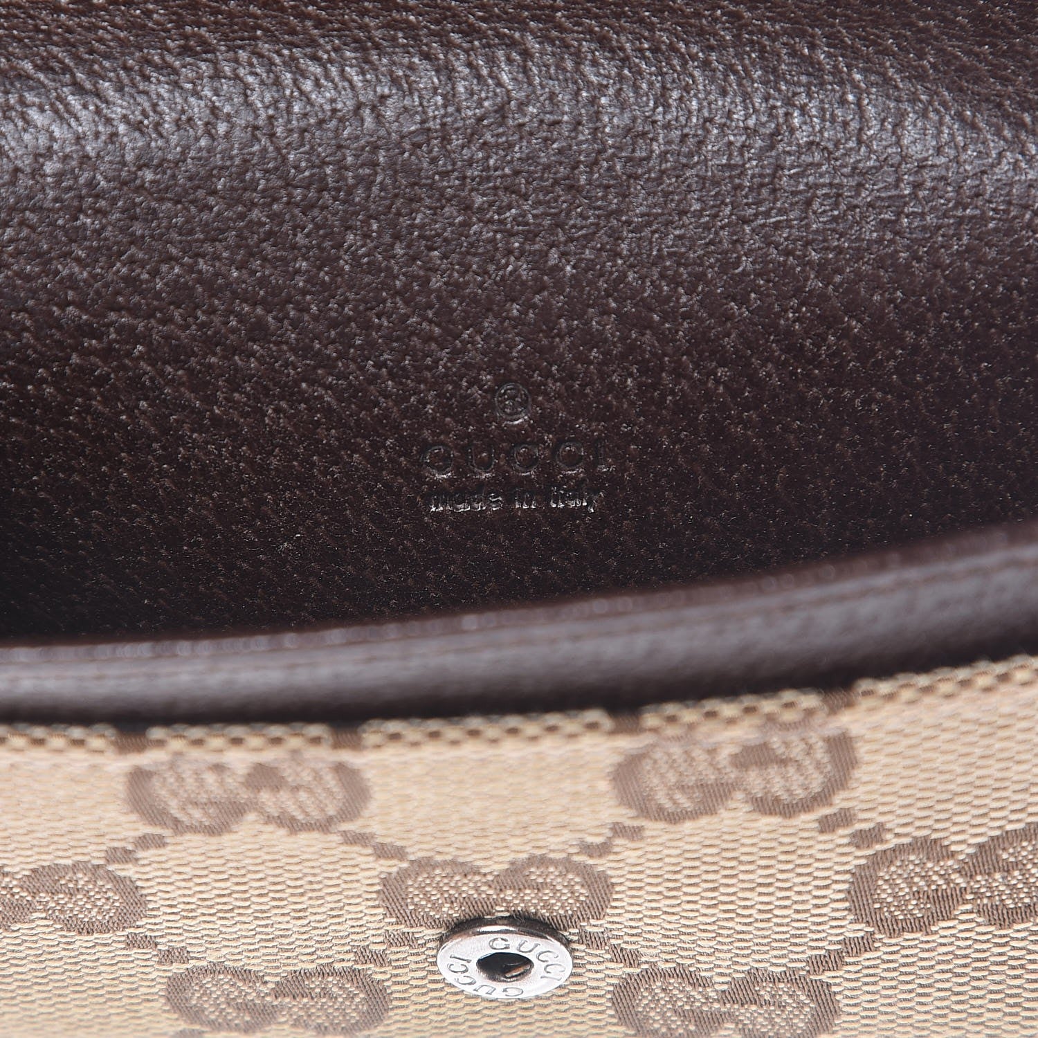 Gucci GG Monogram Card CaseFlap Wallet Dark Brown 6 of 7