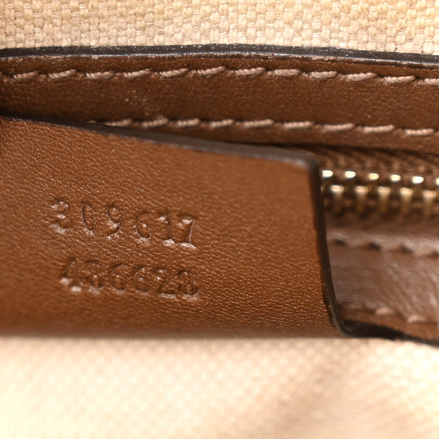 Gucci GG Supreme Monogram Margaux Calfskin Small Nice Top Handle Dome Bag Beige Ebony Acero 7 of 20
