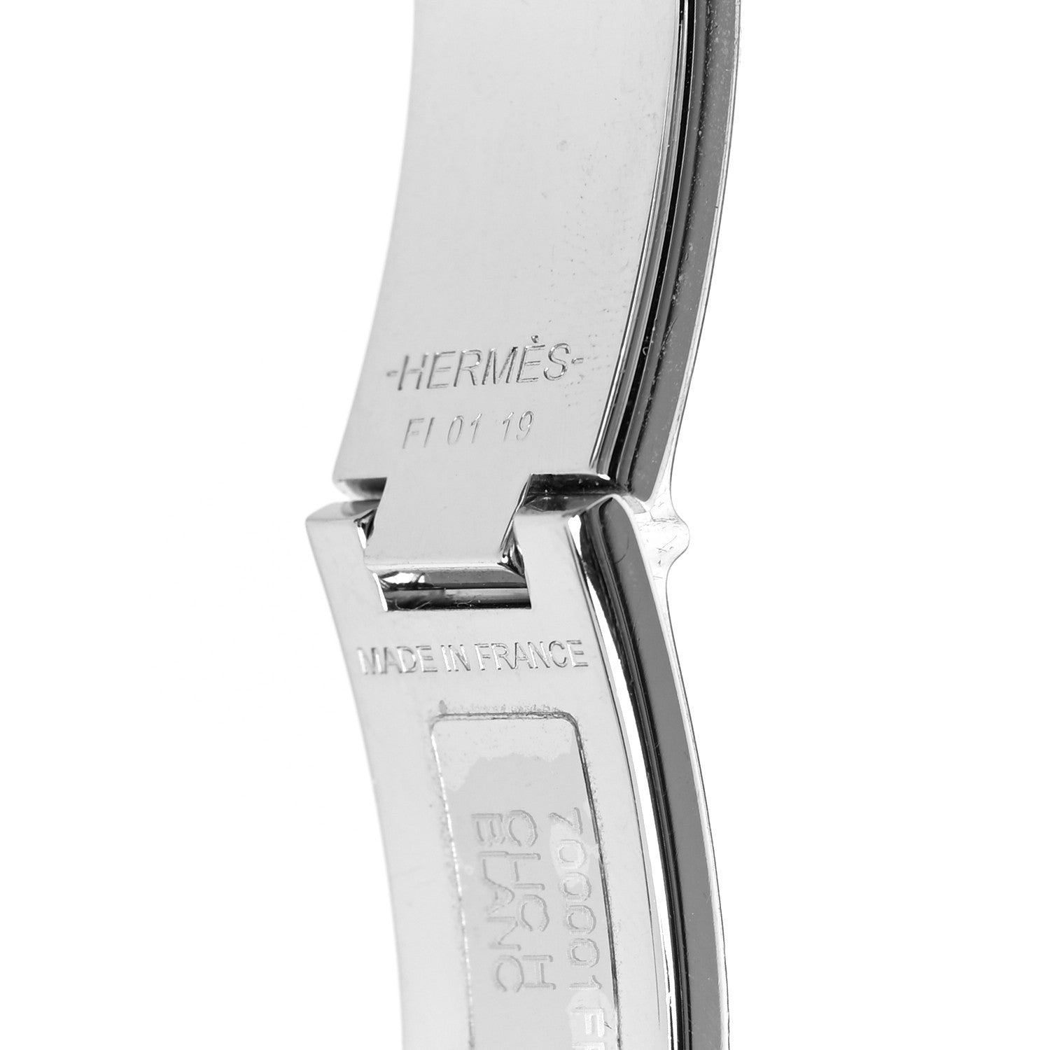 Hermes Enamel Narrow Clic Clac H Bracelet GM White 5 of 5