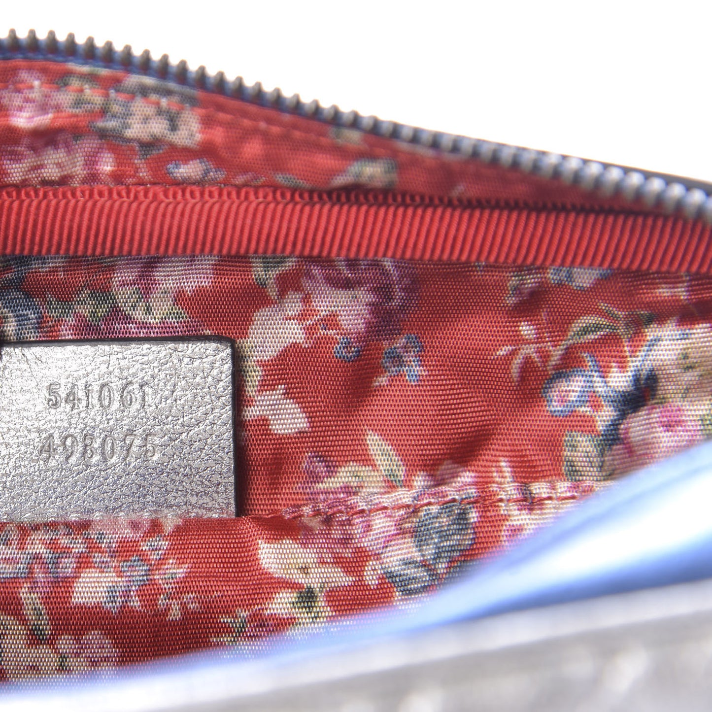 Laminated Nappa Trapuntata Small Zumi Shoulder Bag Rosso Marine Argento