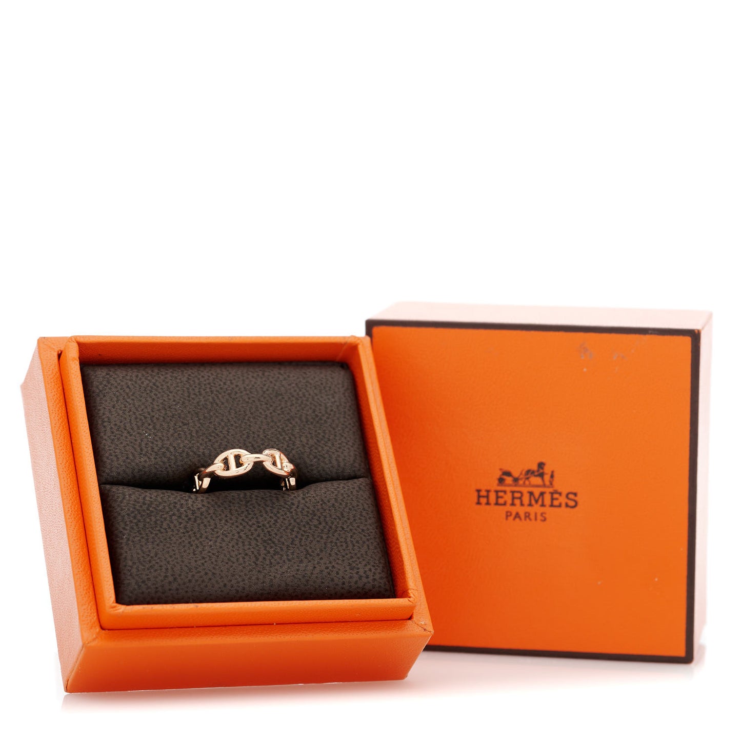 18K Rose Gold PM Chaine D'Ancre Enchainee Ring 52 6