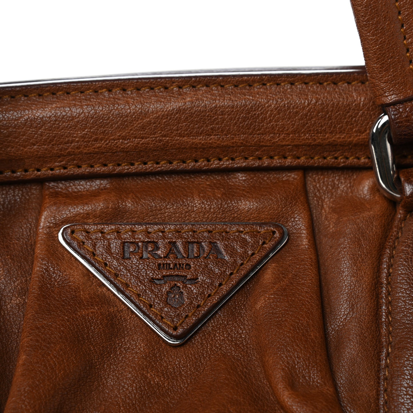 Washed Buffalo Frame Bag Brandy