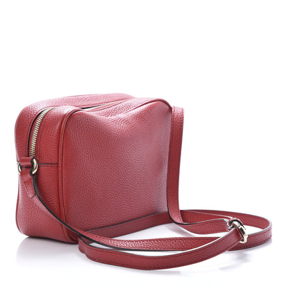 Gucci Pebbled Calfskin Small Soho Disco Bag Tabasco Red 3 of 15