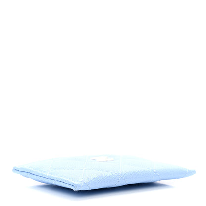 Chanel Caviar Quilted Card Holder Light Blue 4 of 9