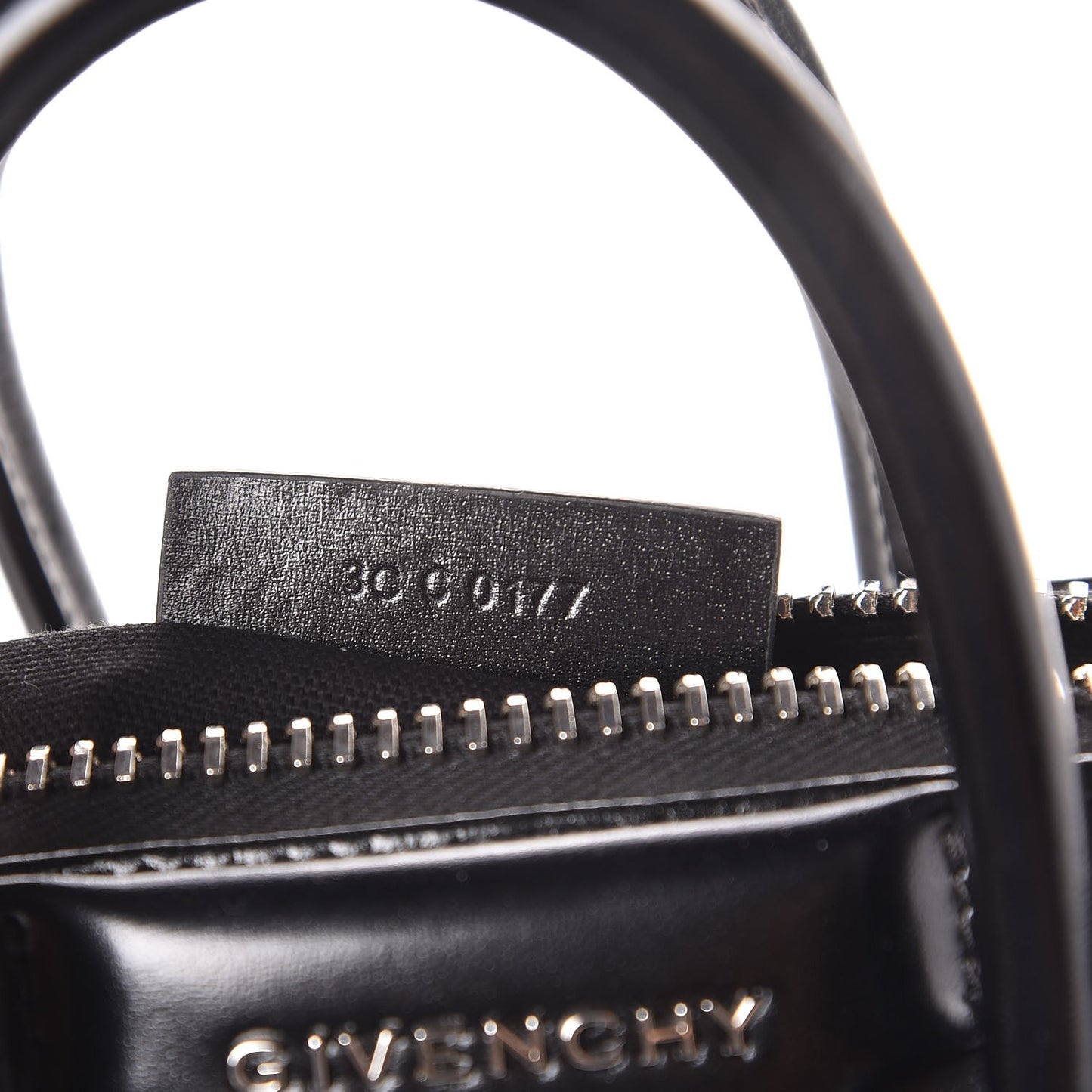 Shiny Lord Calfskin Mini Antigona Black