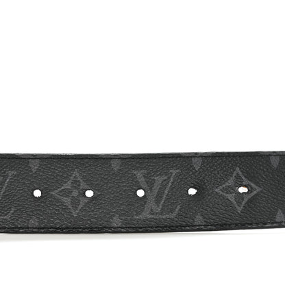 Louis Vuitton Monogram Eclipse Taigarama 40mm LV Initiales Reversible Belt 80 32 Black 4 of 7
