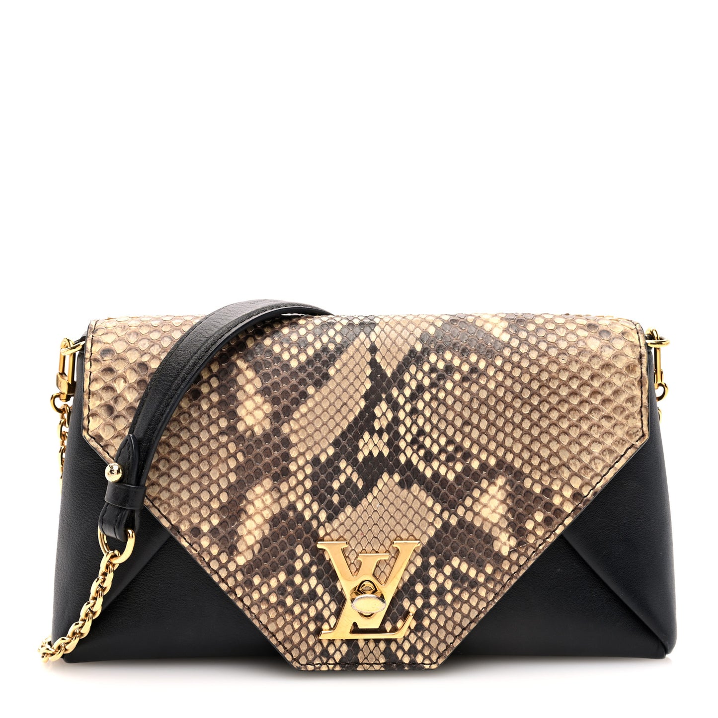 Snakeskin Calfskin Love Note Black