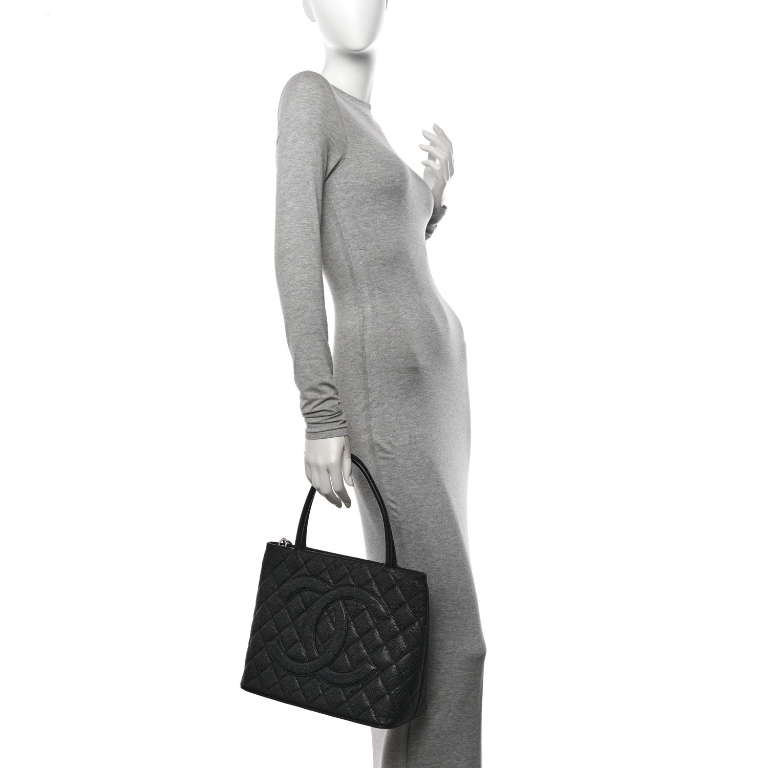 Chanel Caviar Quilted Medallion Tote Black 2 of 14
