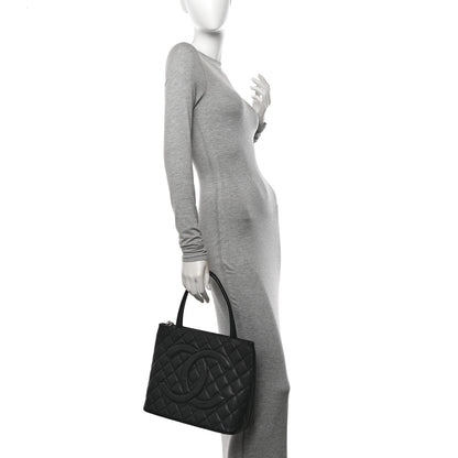 Chanel Caviar Quilted Medallion Tote Black 2 of 14