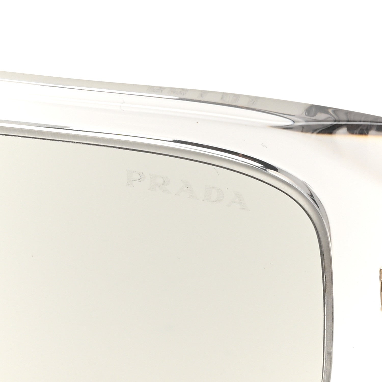 Prada Acetate Symbole Sunglasses SPR 17W Transparent Gold 6 of 7