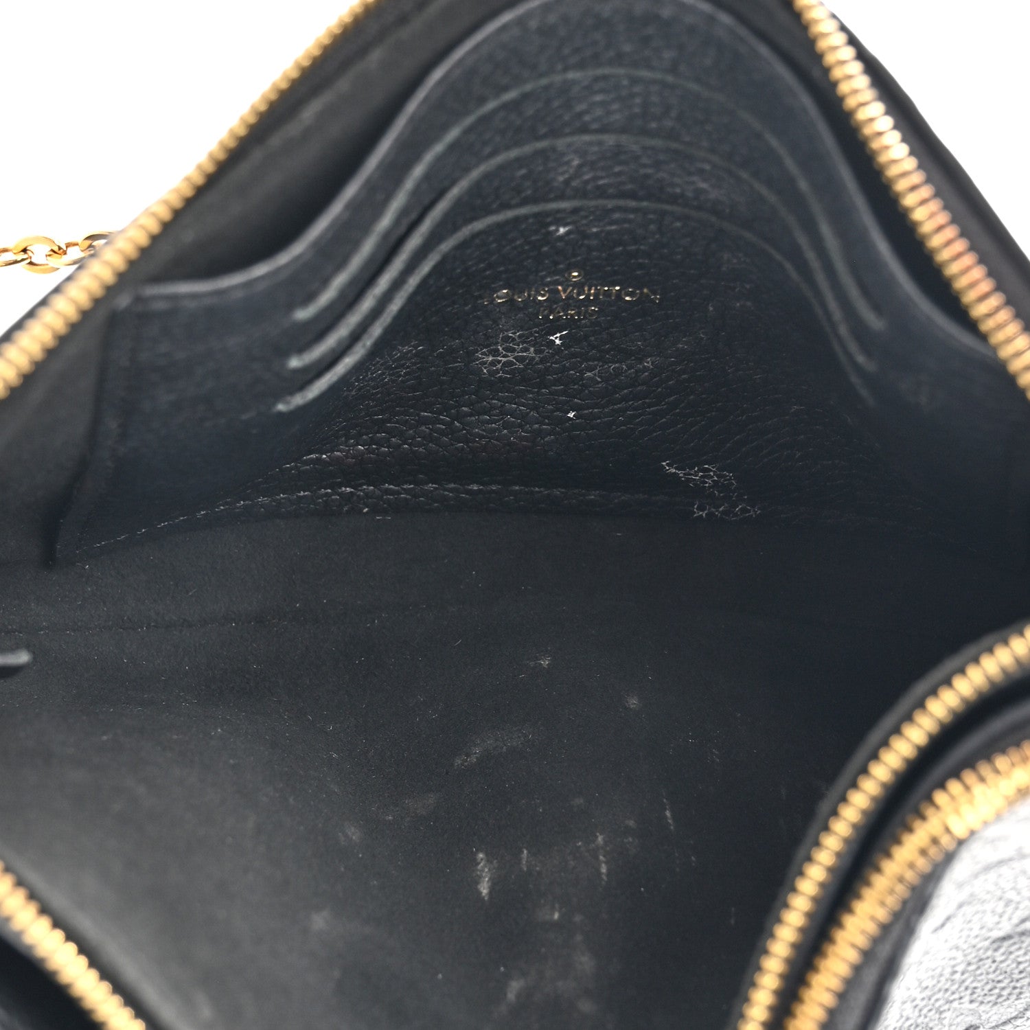 Louis Vuitton Empreinte Double Zip Pochette Black 7 of 18