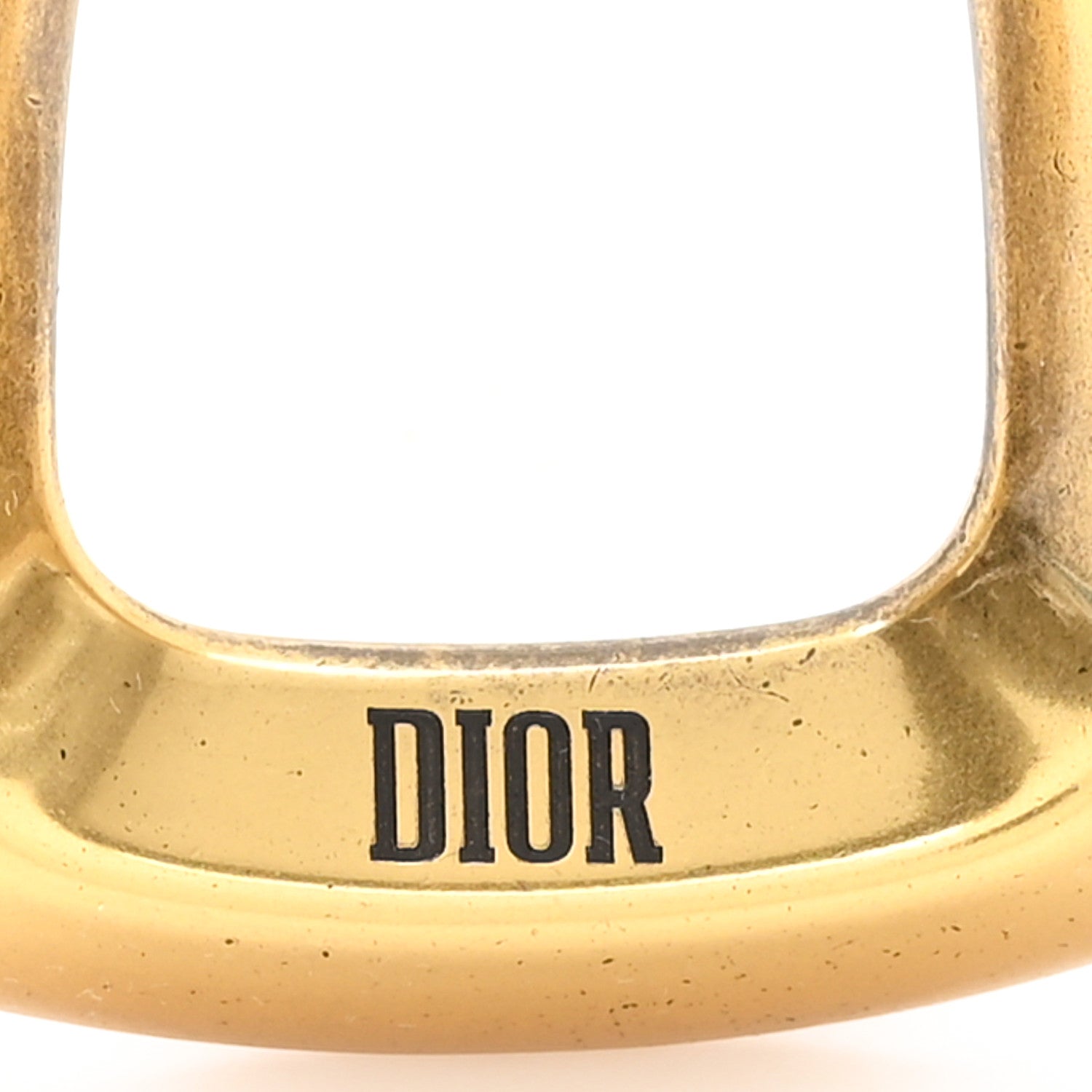 Christian Dior Metal DIOR Hoop Earrings Gold 3 of 4