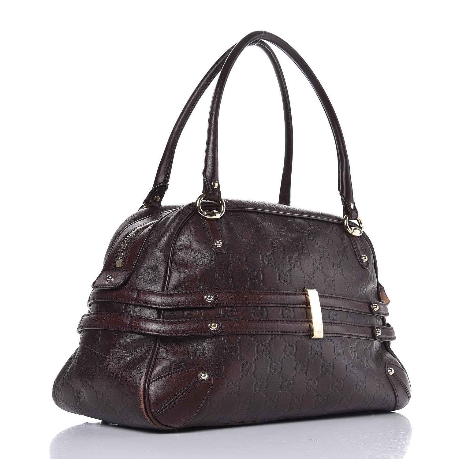 Gucci Guccissima Large Wave Boston Dark Brown 3 of 25