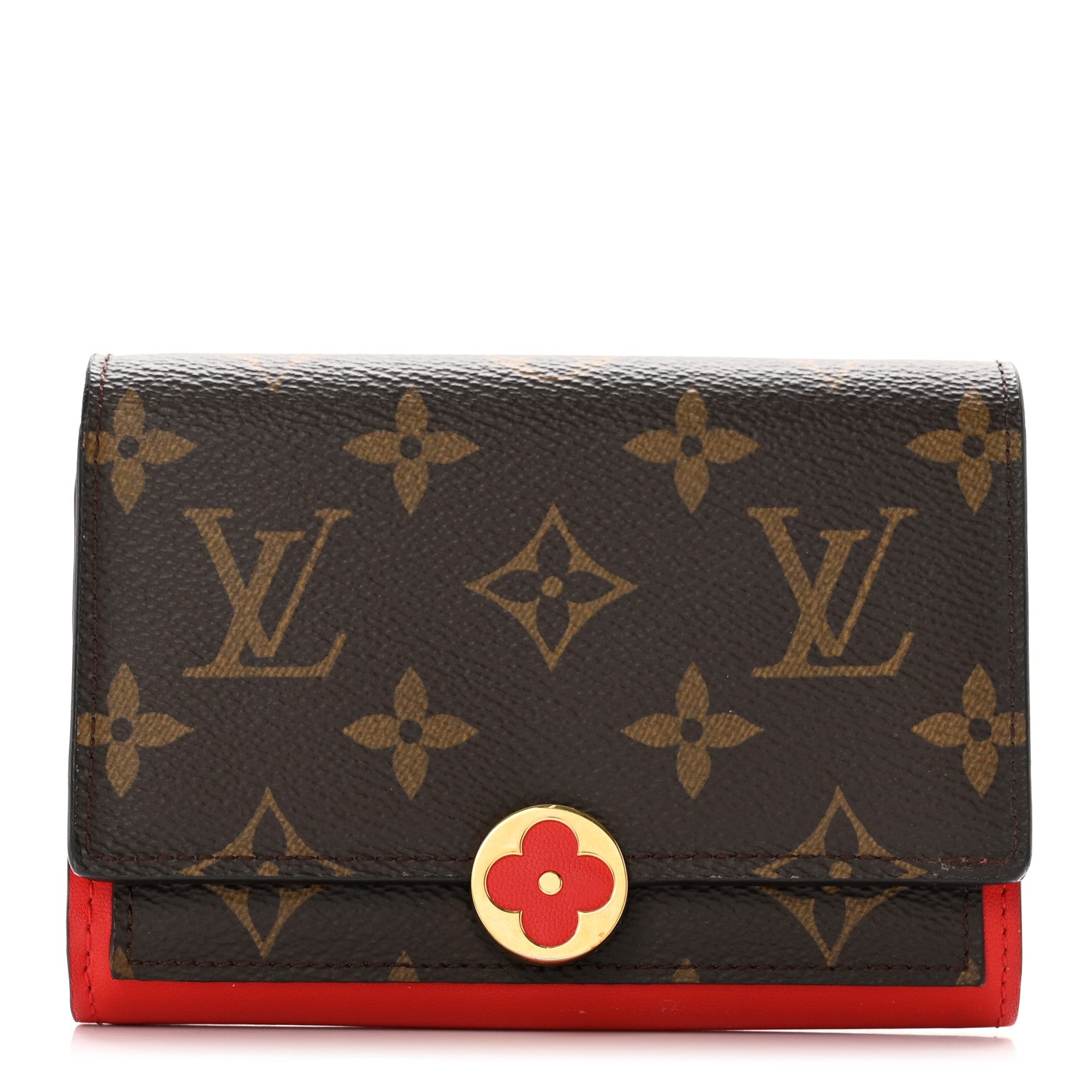 Louis Vuitton Monogram Flore Compact Wallet Coquelicot 1 of 6