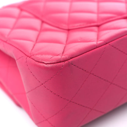 Chanel Lambskin Quilted Medium Double Flap Pink 10 of 16