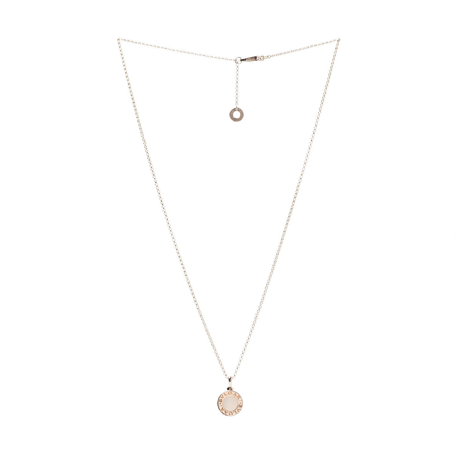 Bulgari 18K Rose Gold Mother of Pearl BVLGARI BVLGARI Pendant Necklace 3 of 6