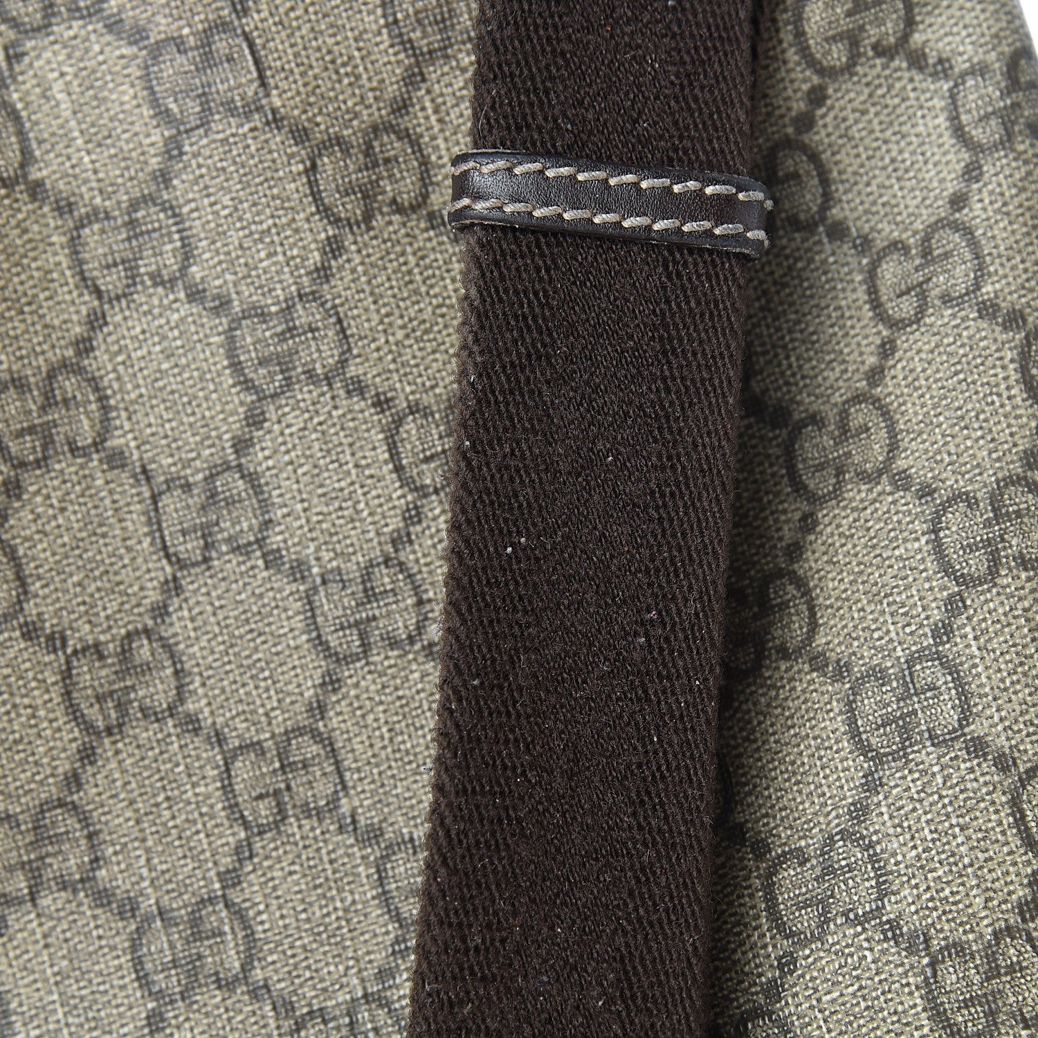 Gucci GG Supreme Monogram Selleria Calfskin Small Flat Side Zip Messenger Bag Beige Ebony Cocoa Dark Chocolate 22 of 23