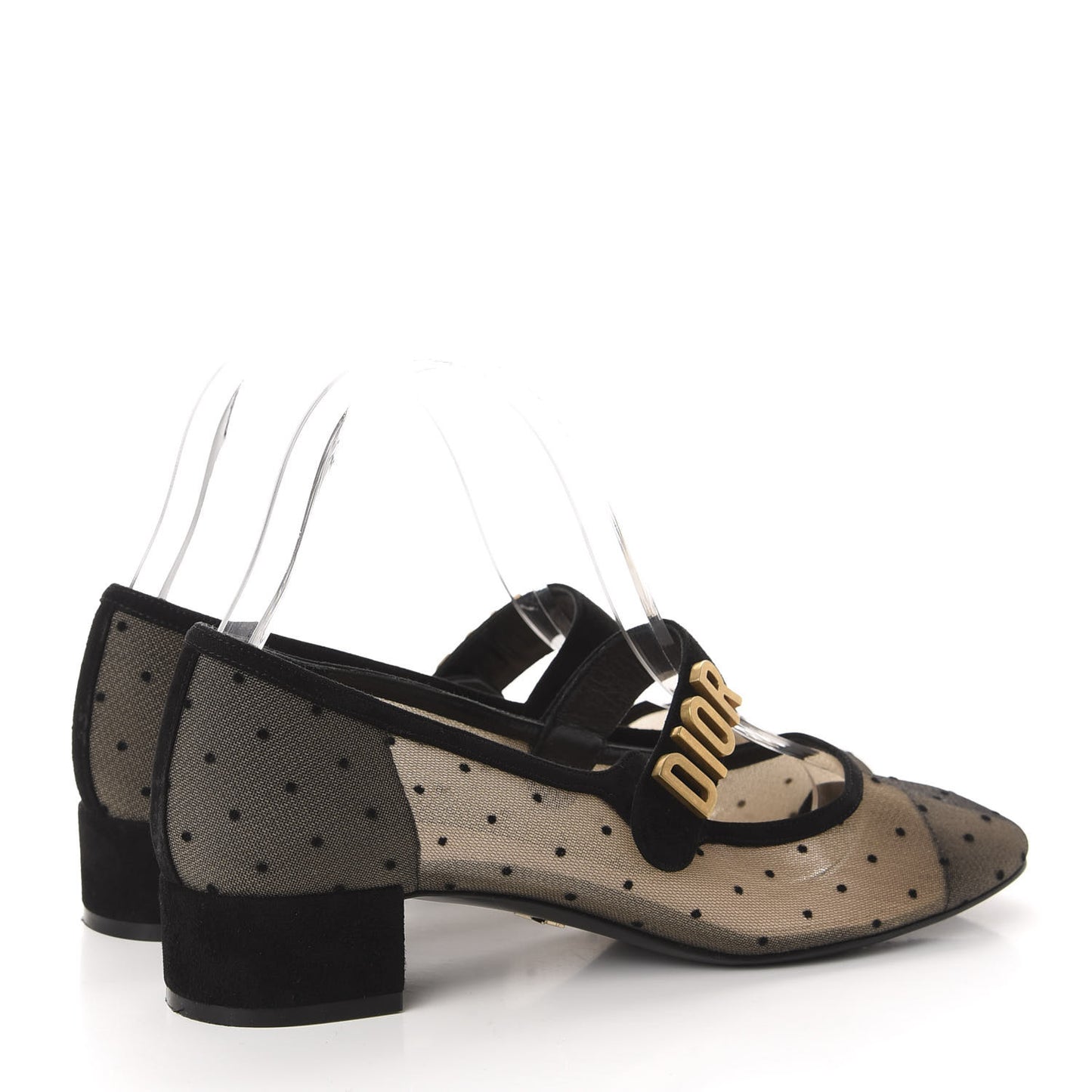 Mesh Plumetis Suede Baby-D Ballet Pumps 39 Black