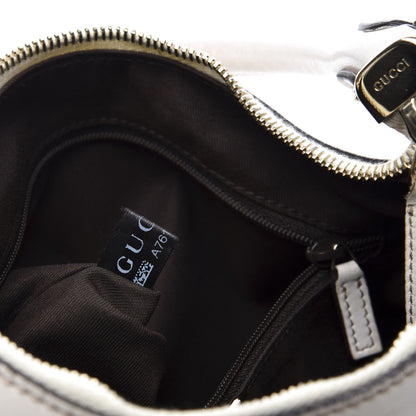 Gucci Monogram Medium D Gold Ring Hobo White 9 of 11