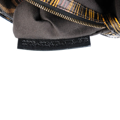 Fendi Zucca Vitello Elite Small Chef Chain Hobo Tobacco Moro Giallo 6 of 7