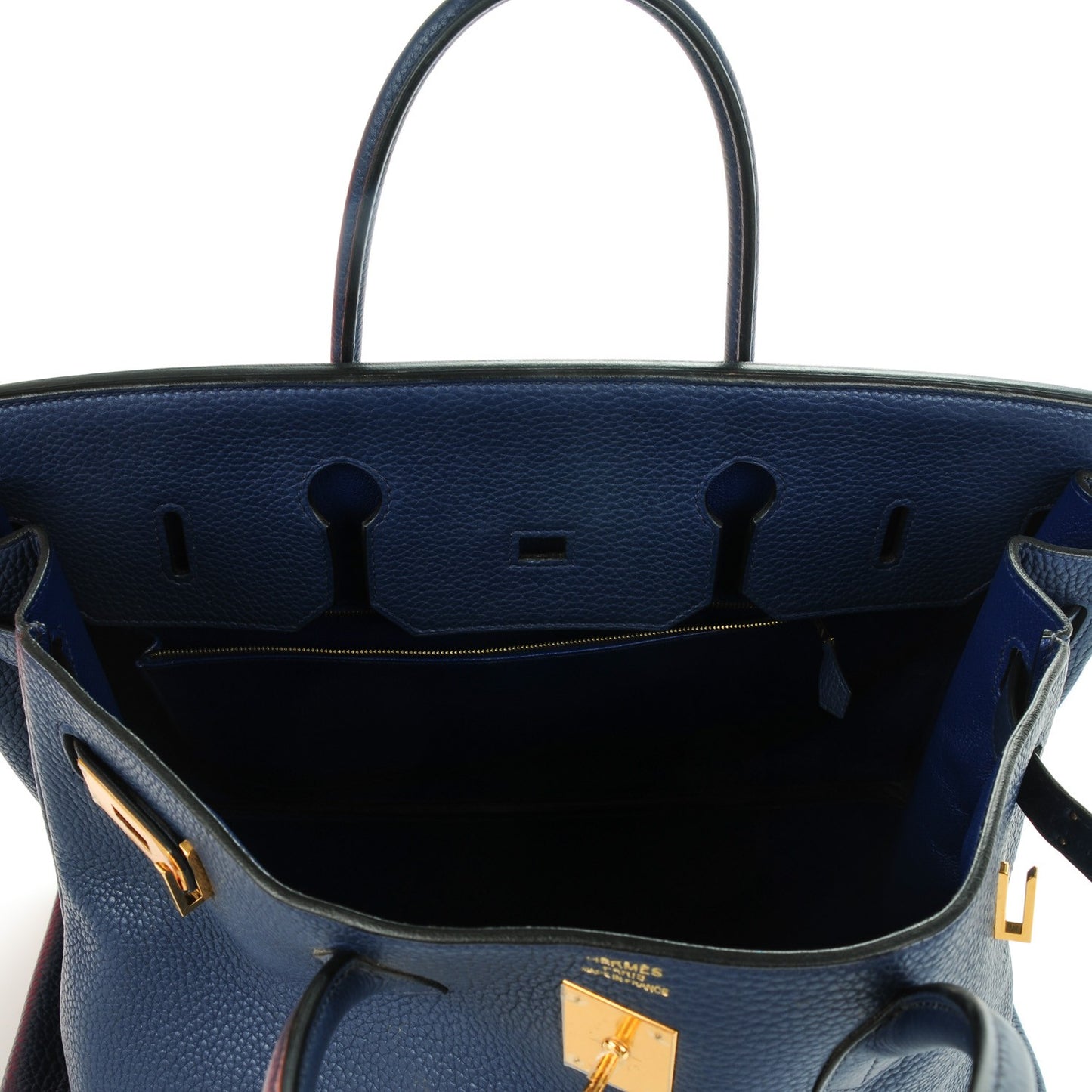 Taurillon Clemence Birkin 40 Bleu Saphir