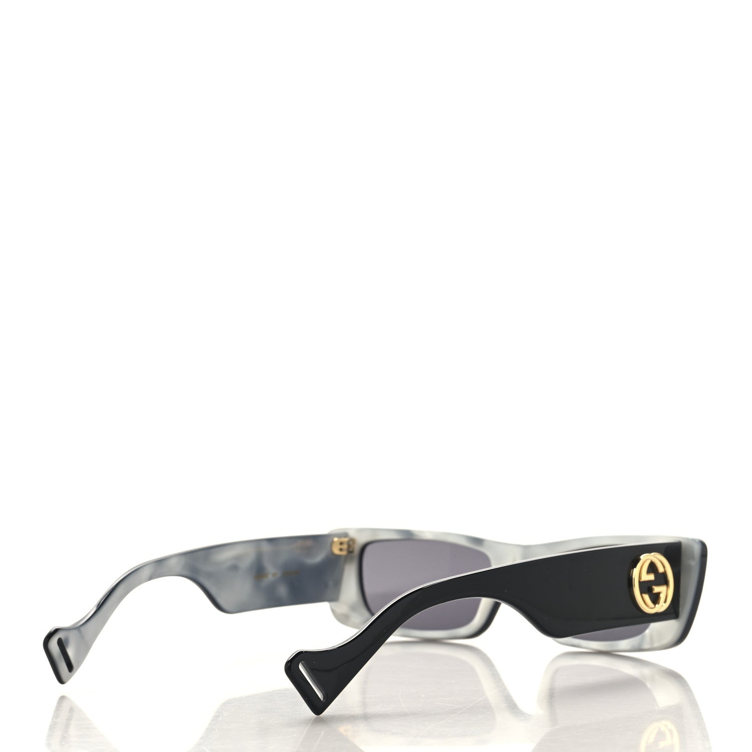 Gucci Acetate Rectangular Crystal Sunglasses GG0516S Black 4 of 7