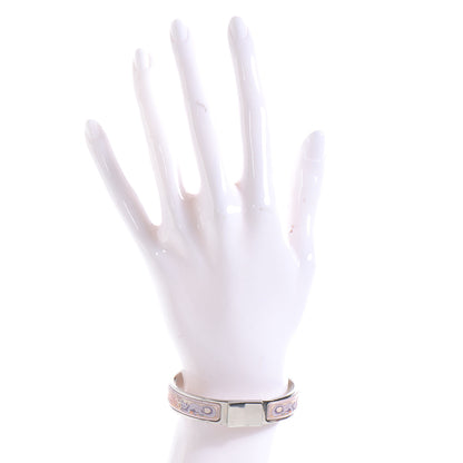 Hermes Enamel Printed Narrow Forest Animals Bracelet 62 Pink 2 of 6
