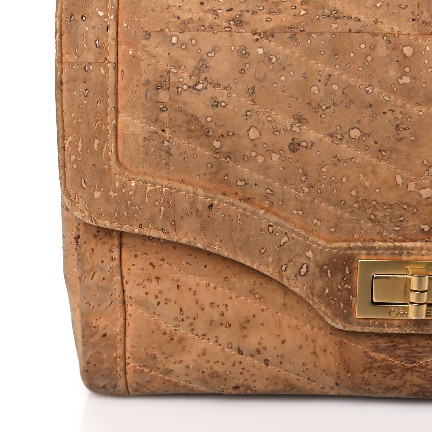 Chanel Cork Chevron Quilted Small Mademoiselle Flap Beige 14 of 16