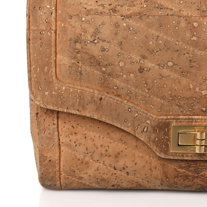 Chanel Cork Chevron Quilted Small Mademoiselle Flap Beige 14 of 16