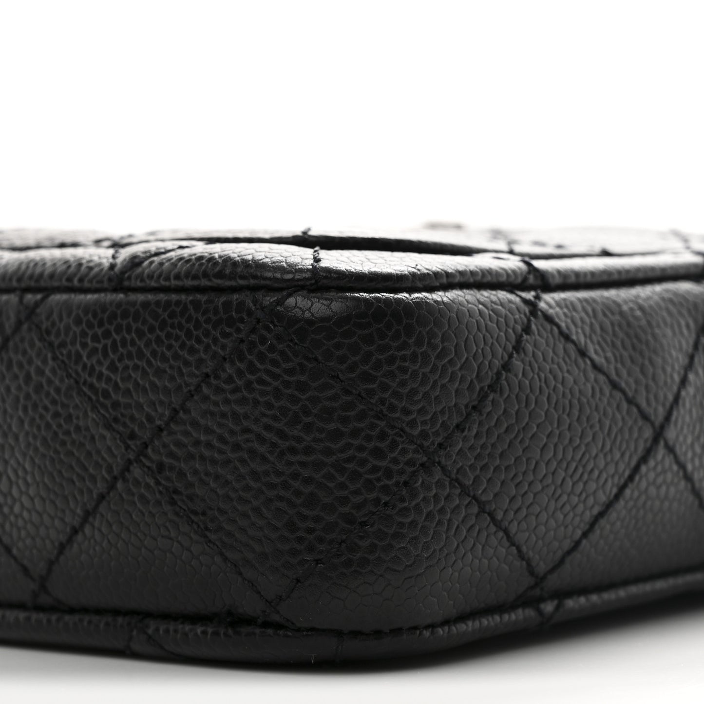 Caviar Quilted Camera Case Crossbody Bag Black