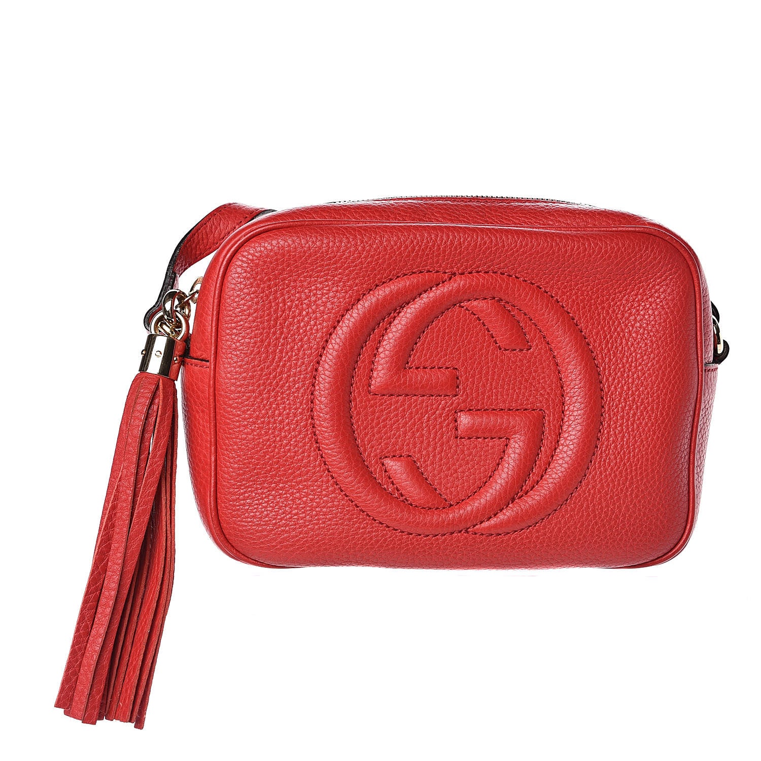 Gucci Pebbled Calfskin Small Soho Disco Bag Tabasco Red 1 of 11