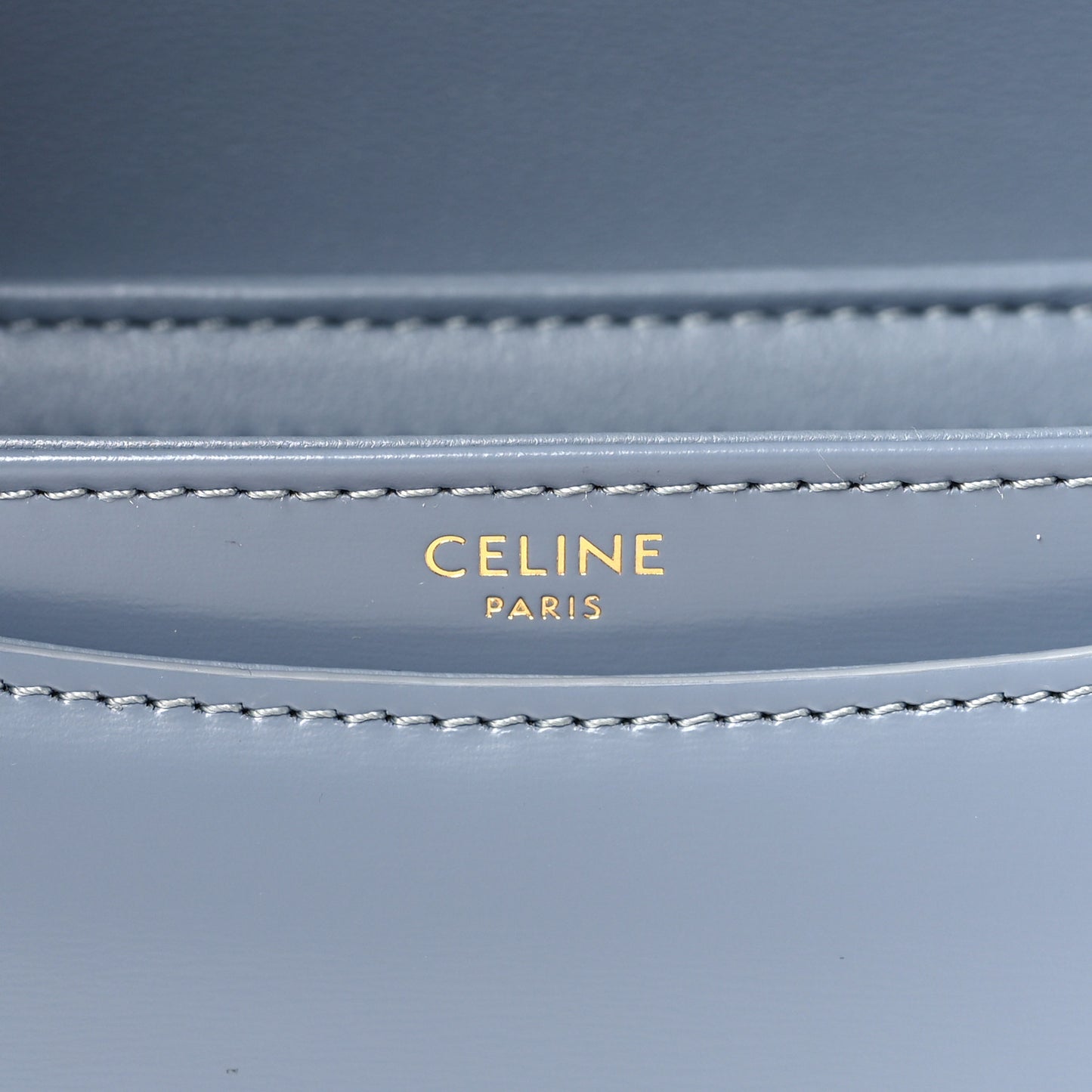 Shiny Calfskin Teen Besace Blue Grey