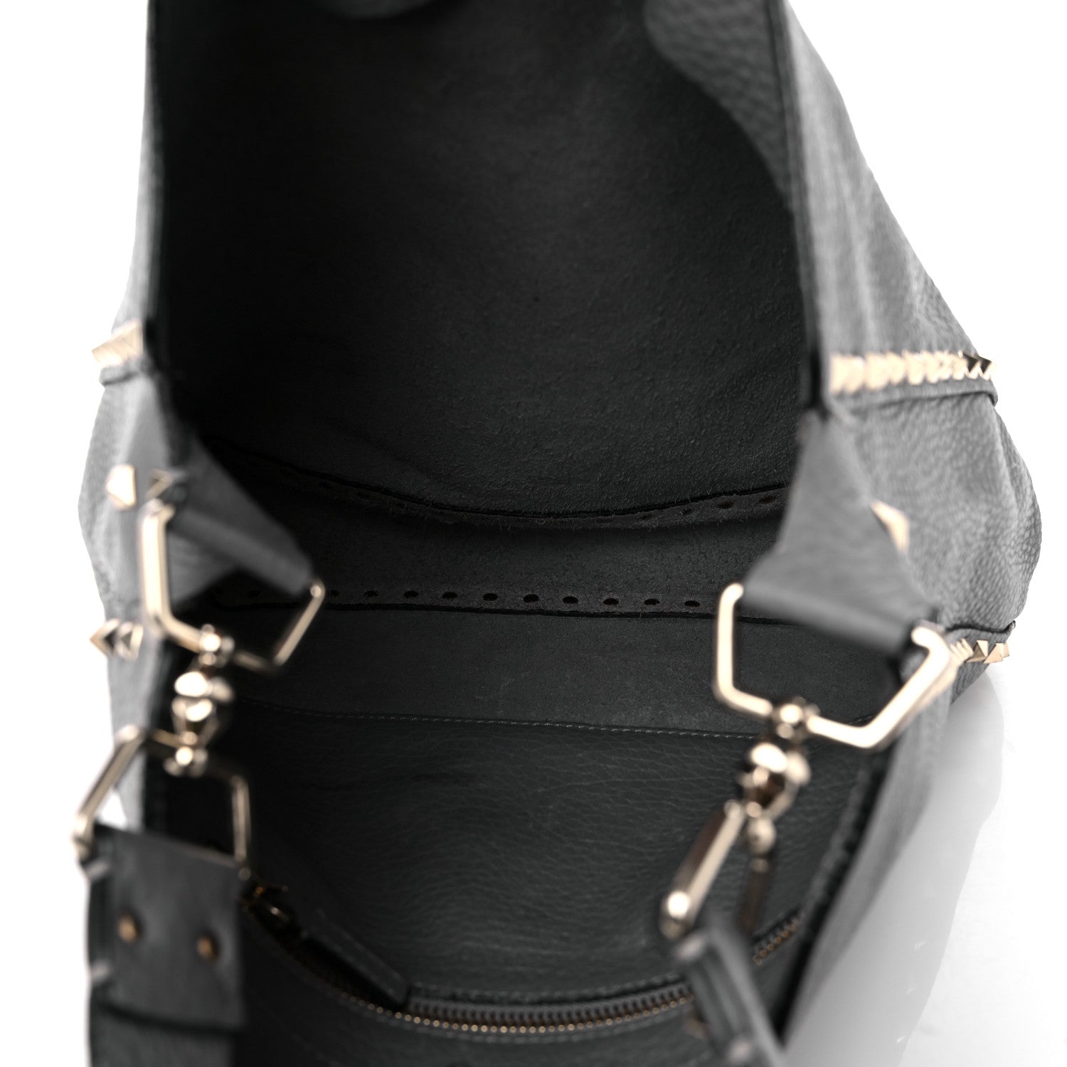 Valentino Garavani Pebbled Calfskin Small Rockstud Flip-Lock Messenger Bag Pebble 5 of 17