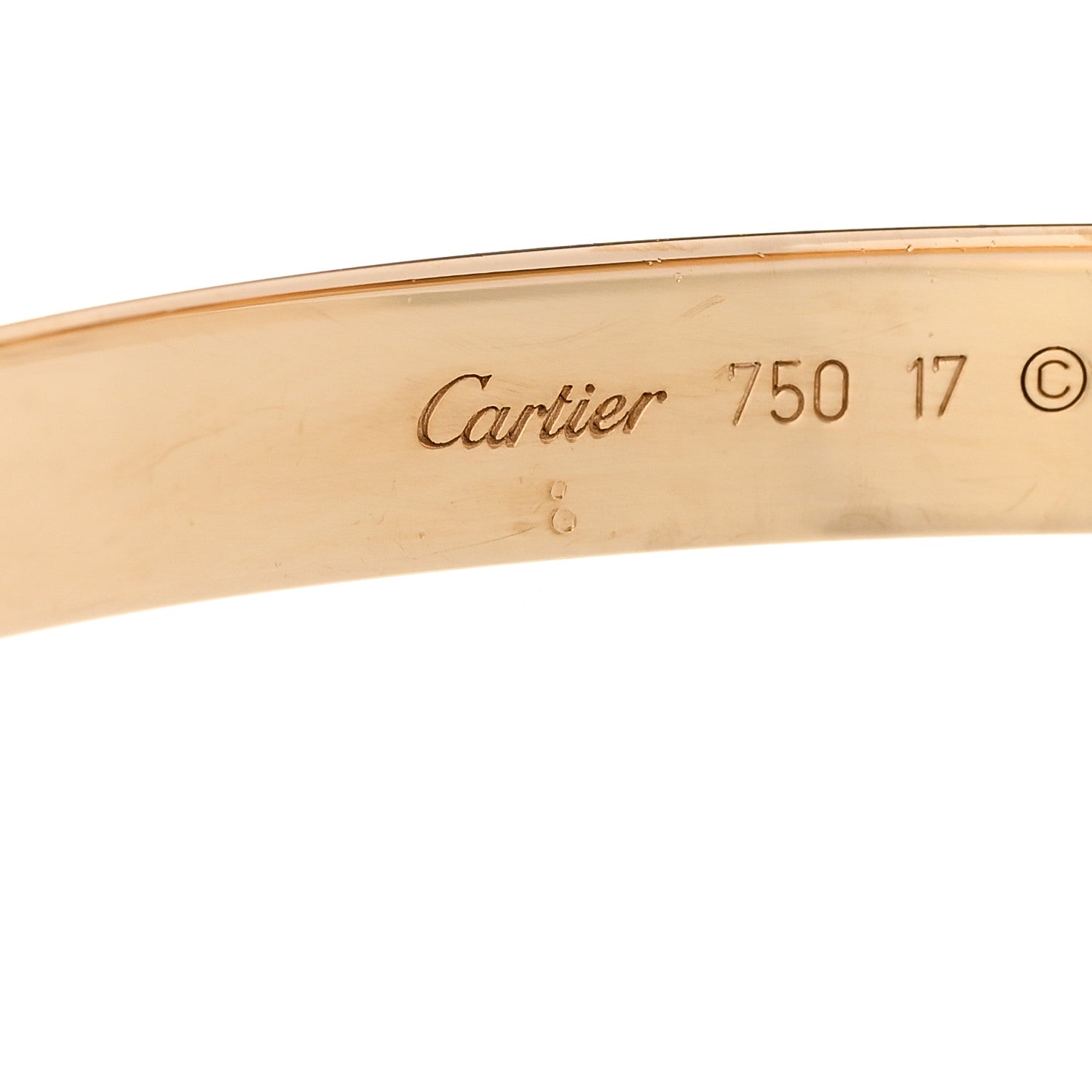 Cartier 18K Yellow Gold LOVE Bracelet 17 4 of 5