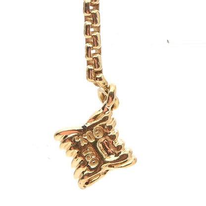 David Yurman 18K Yellow Gold Diamond Quatrefoil Lariat Necklace 5 of 6