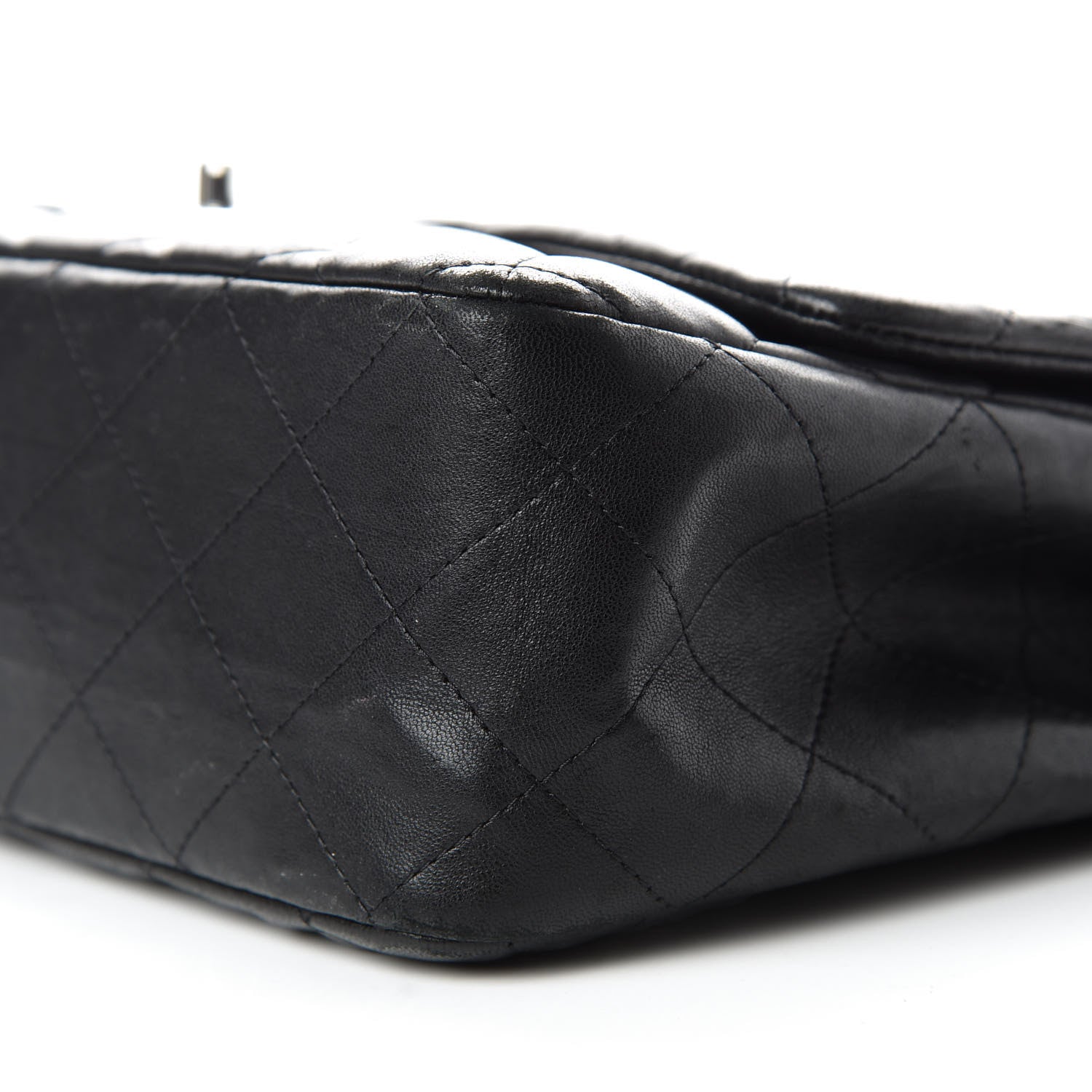 Chanel Lambskin Quilted Jumbo Single Flap Black 8 of 12