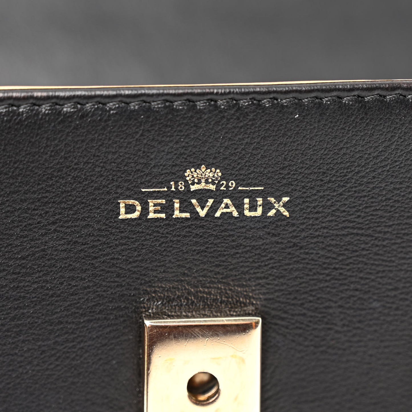 Calfskin MM Tempete Satchel Black